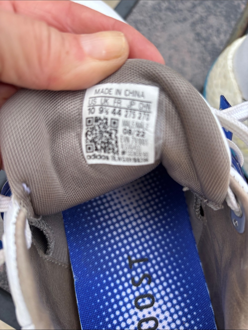 Adidas White golf shoes with Blue Accents - Athletic Casual - Picture 2 of 4
